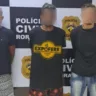 O trio foi apresentado na Delegacia de Polícia para as providências cabíveis (Foto: Divulgação) 