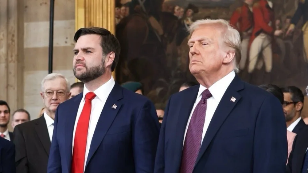 O vice-presidente americano JD Vance com o presidente Donald Trump (Foto: X J.D. Vance) 