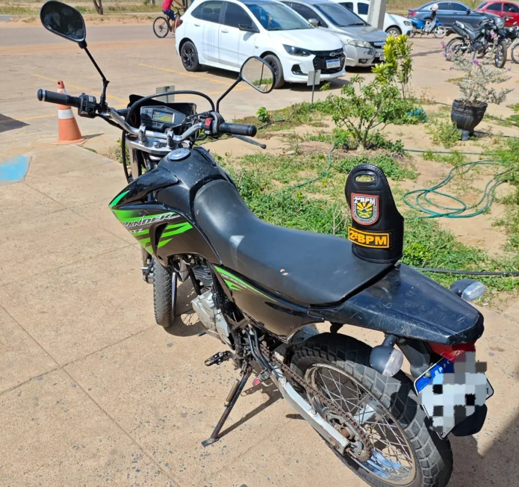 Moto recuperada (Foto: Divulgação) 