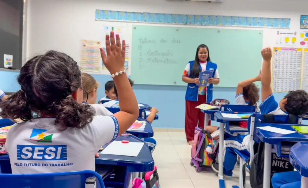 Alunos na escola SESI durante aula. (Foto: Divulgação/SESI)