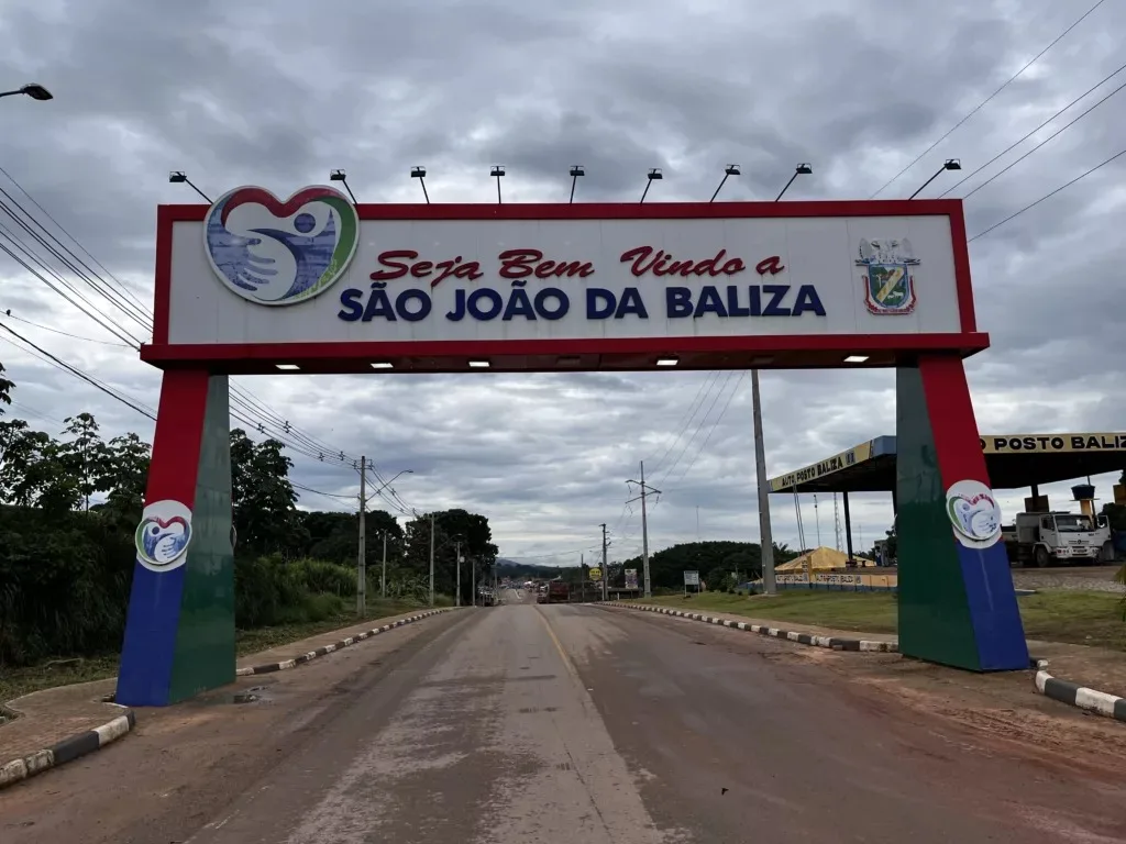 Entrada do município de São João da Baliza. (Foto: Leandro Sousa)