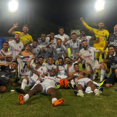 Jogadores do São Raimundo celebram vitória sobre o Remo na Copa Verde (Foto: São Raimundo-RR)