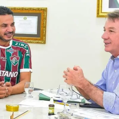 O ex-vereador Sandro Baré com o governador Antonio Denarium (Foto: Secom-RR)