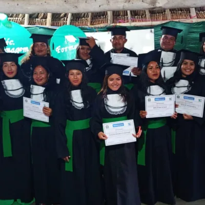 Turma de 20 técnicos em Enfermagem formados em Uiramutã (Foto: Divulgação)