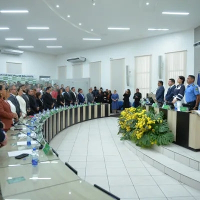 Sessão solene de abertura da 14ª legislatura da Câmara Municipal de Boa Vista