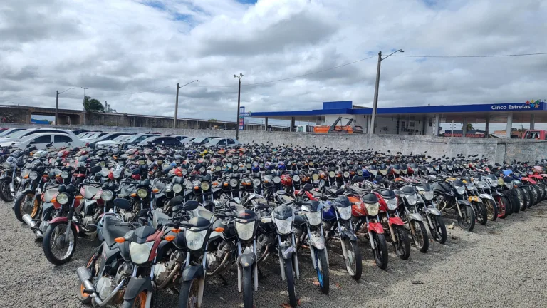 Serão leiloados mais de 200 lotes, entre carros e motocicletas recuperáveis e sucatas (Foto: Ascom/Detran) 