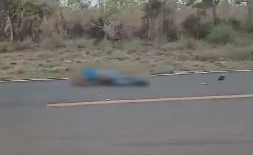 A vítima foi socorrida pelo Samu (Foto: Reprodução) 