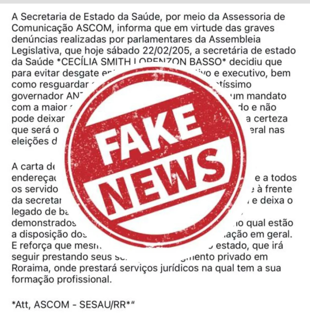 Fake News começou a circular na tarde deste sábado, 22 (Foto: Divulgação) 