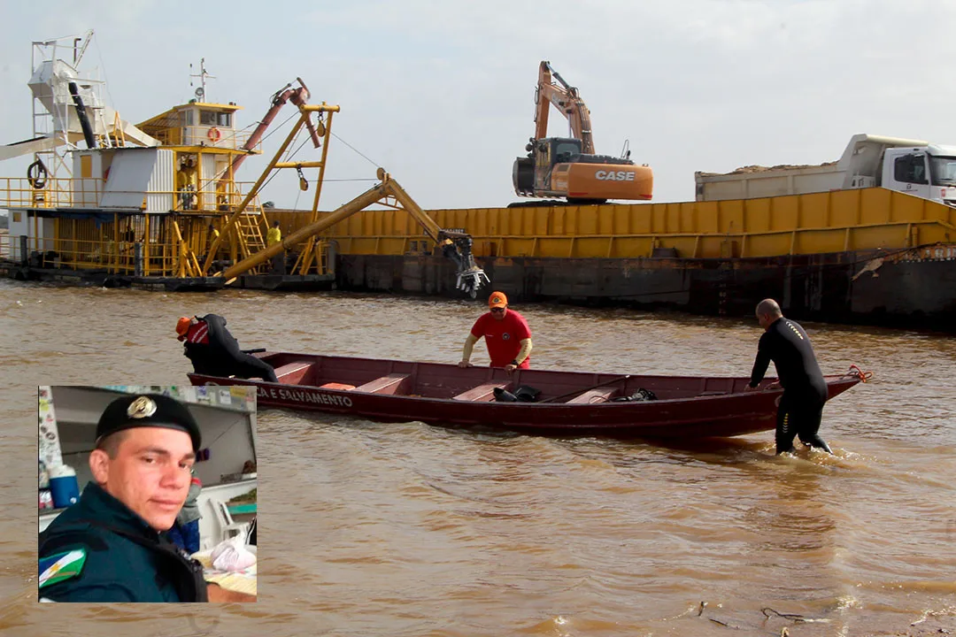 O militar se afogou no rio Branco após salvar uma adolescente de 17 anos que pulou da Ponte dos Macuxi (Foto: Wenderson Cabral/FolhaBV) 