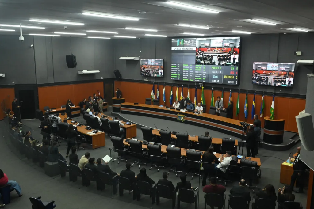 O plenário da Assembleia Legislativa de Roraima nesta quarta-feira (Foto: Jader Souza/SupCom ALE-RR)