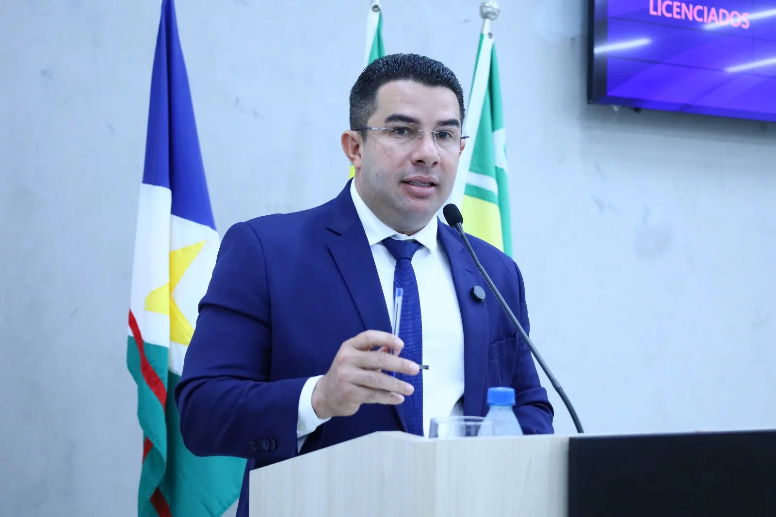 O presidente da Câmara Municipal de Boa Vista, vereador Genilson Costa durante a sessão desta terça-feira - 11.03.2025 (Foto: Reynesson Damasceno/CMBV)