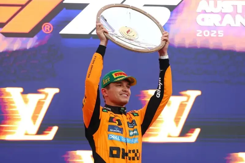 Lando Norris vence o GP da Austrália. Foto: Divulgação Fórmula 1