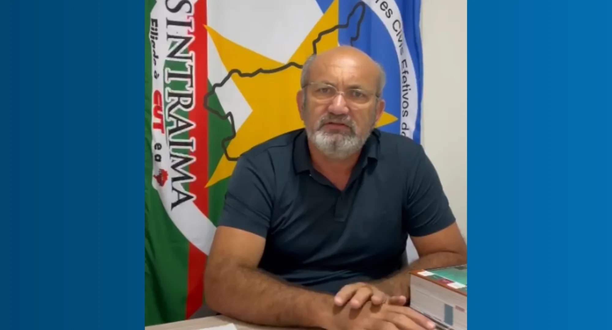 Francisco Figueira, presidente do Sindicato dos Trabalhadores Civis Efetivos do Poder Executivo do Estado de Roraima (Sintraima). Foto: reprodução/Vídeo