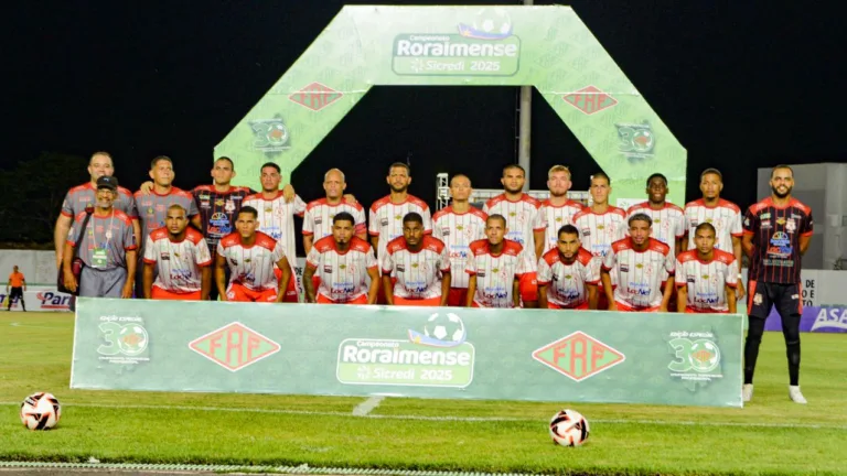 Jogadores do Naútico na rodada 4 do Campeonato Roraimense – 18.02.2025 – Foto: Déborah Nascimento