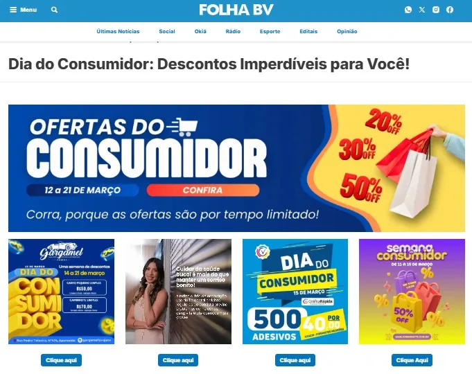 DIA DO CONSUMIDOR: Folha traz guia com ofertas imperdíveis