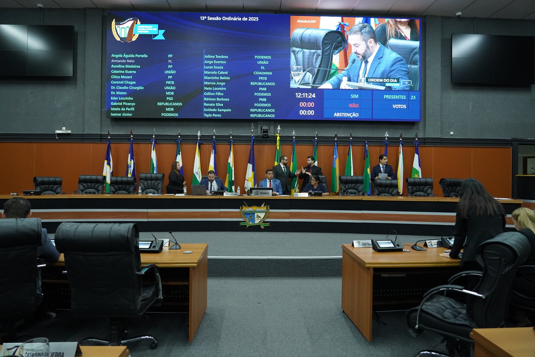 O plenário da Assembleia Legislativa de Roraima nesta terça-feira