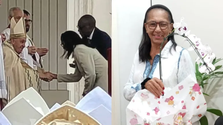 Elizabeth Vida com papa Francisco