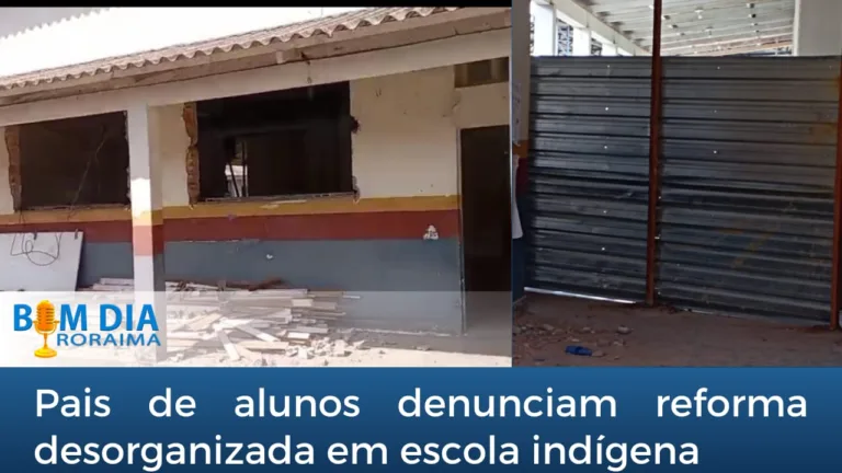 Alunos estudam em meio ao 'caos' de reforma em escola indígena
