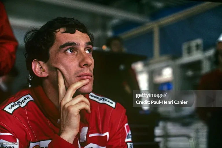 Ayrton Senna, Grand Prix of Japan, Suzuka, 22 October 1989. (Photo by Paul-Henri Cahier/Getty Images)
