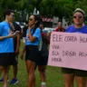 Ato reuniu atletas em protesto de luto e cobrança por justiça – Foto: Nilzete Franco