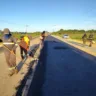 Os primeiros 3km estão recebendo asfalto
