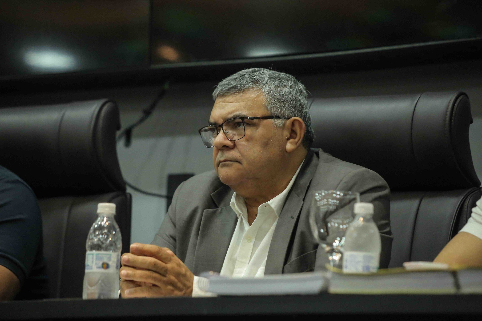 O presidente do Iteraima, Ionilson Sampaio, durante reunião da CPi das Terras