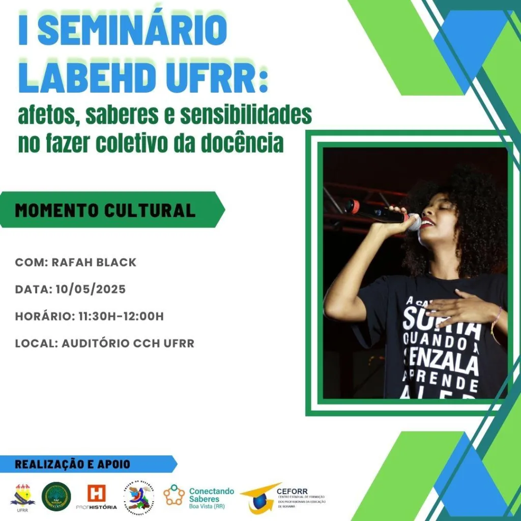 Programação do seminário "Afetos, saberes e sensibilidades no fazer coletivo da docência"