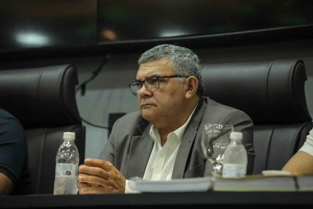 O presidente do Iteraima, Ionilson Sampaio, durante reunião da CPi das Terras O presidente do Iteraima, Ionilson Sampaio, durante reunião da CPi das Terras