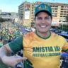 O deputado Nicoletti em ato pró-anistia em Brasília