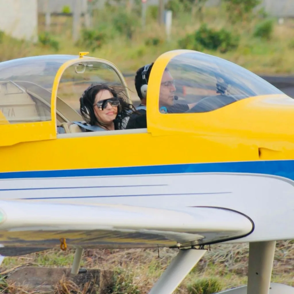 O piloto e comandante Gabriel Mendes, coordenador da escola de aviação Aeroeduca