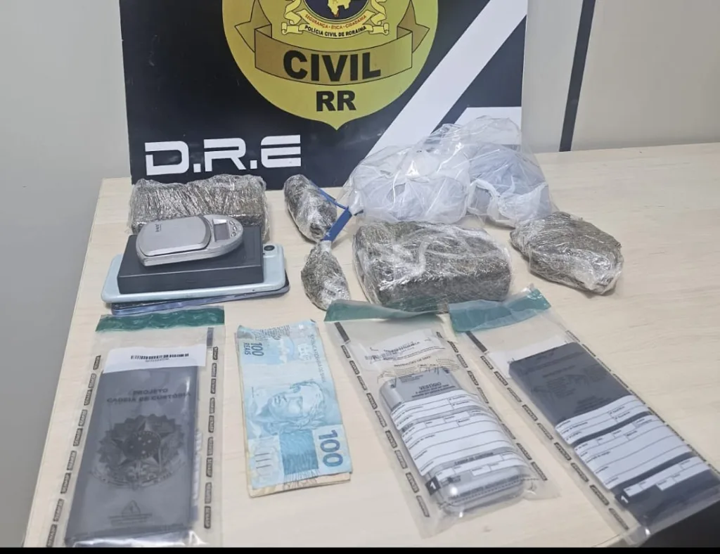 Material apreendido com os envolvidos (Foto: ASCOM/PCRR) 