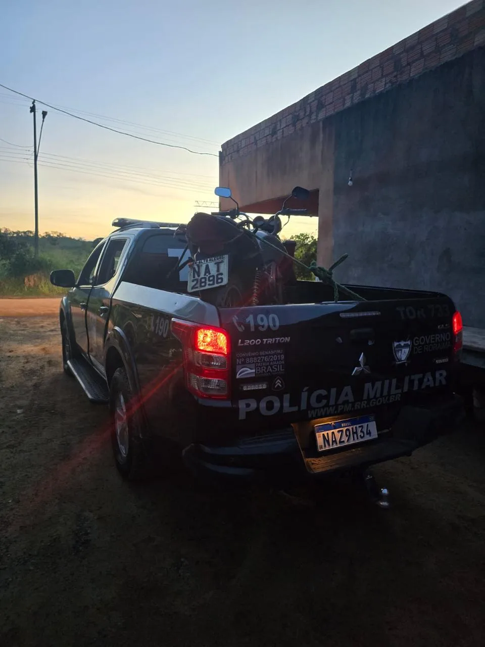 Ninguém foi localizado como responsável. (Foto: PMRR) Ninguém foi localizado como responsável. (Foto: PMRR)