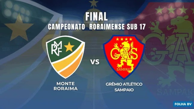 Monte Roraima e GAS fazem a grande decisão do Roraimense Sub-17. (Foto: Arte/FolhaBV)