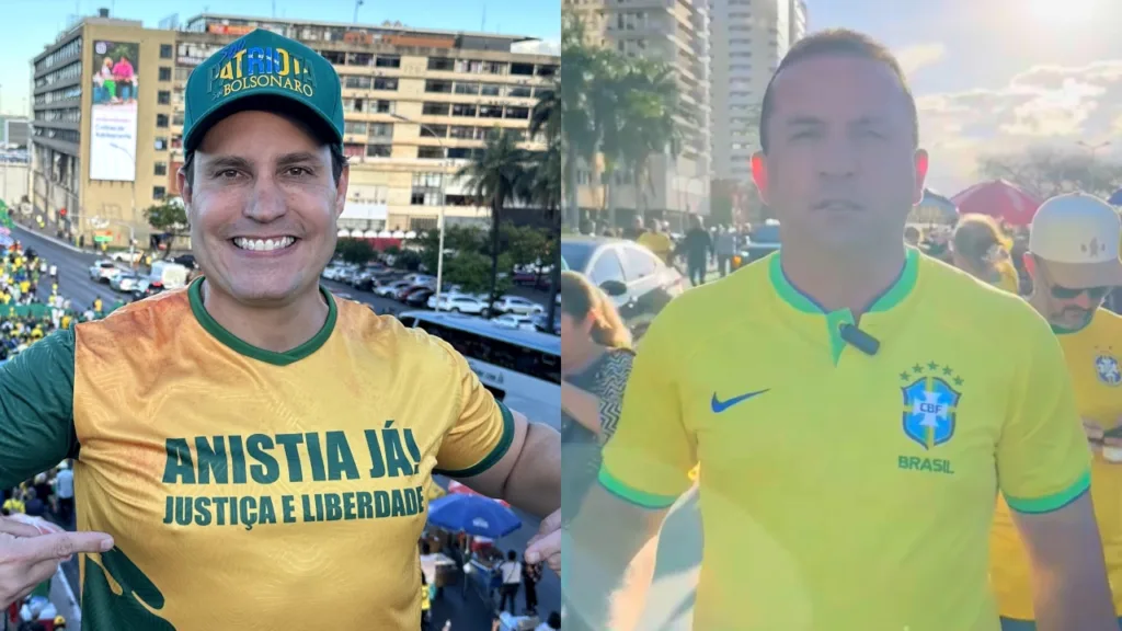 Os deputados federais Nicoletti e Pastor Diniz no ato pró-anistia em BrasÃlia Os deputados federais Nicoletti e Pastor Diniz no ato pró-anistia em BrasÃlia