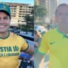 Os deputados federais Nicoletti e Pastor Diniz no ato pró-anistia em Brasília