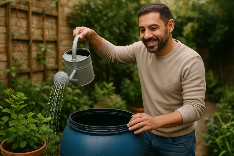 Como regar plantas com água da chuva coletada