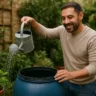 Como regar plantas com água da chuva coletada