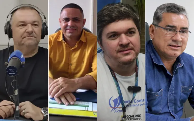 Márcio Granjeiro, Kelton Lopes, Vicente Ricarte e Glicério Fernandes. Foto: divulgação/rádio Folha FM/ Nilzete Franco)