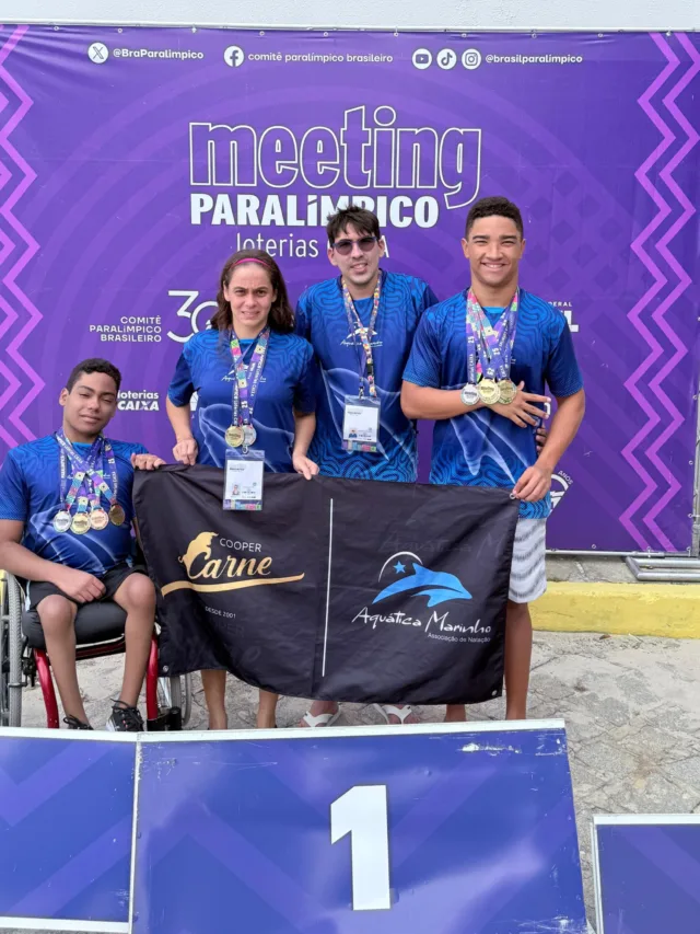 Paratletas da Aquática Marinho conquistam 10 medalhas no Meeting Paralímpico