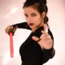 Fernanda Fernades com seu cosplay da franquia. (Foto: Arquivo Pessoal)