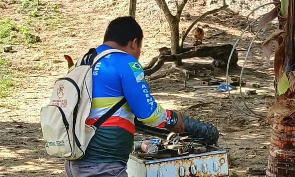 O levantamento foi realizado entre os dias 5 e 9 de maio, com o objetivo de identificar a presença de criadouros do mosquito transmissor da dengue em domicílios e áreas próximas. (Foto:  Ascom/Sesau)