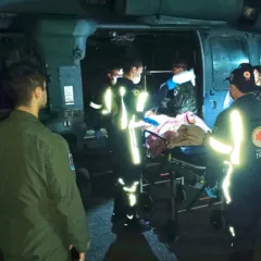 Momento do resgate (Foto: Exército Brasileiro) 