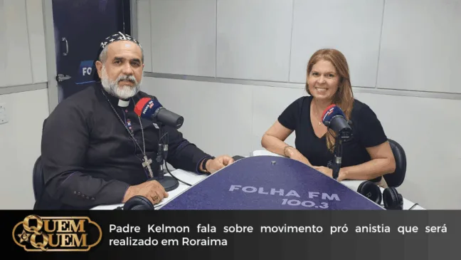 Padre Kelmon participou do programa “Quem é Quem” nesta quinta-feira (12). (Foto: Reprodução)