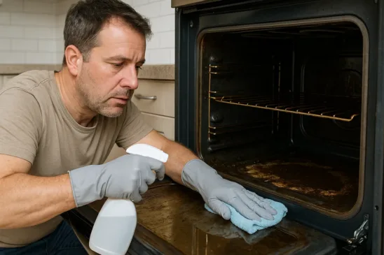 Como tirar crosta de gordura do forno sem esforço com truque de duas etapas