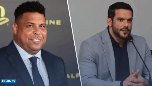 Ronaldo Fenômeno elogia inicio de gestão de Samir Xaud. (Foto: Arte/FolhaBV)