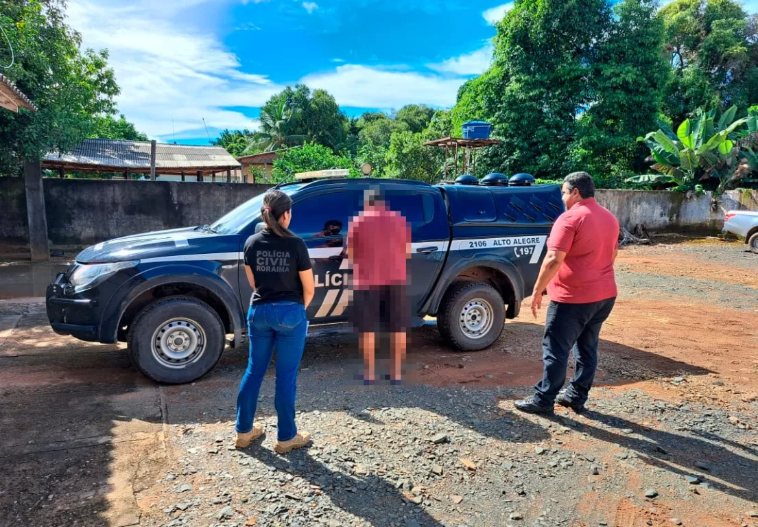 Prisão foi efetuada por agentes da Delegacia de Alto Alegre (Foto: ASCOM/PCRR) 
