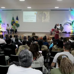 O encontro ocorre até sexta-feira (6), no auditório da Secretaria do Trabalho e Bem-Estar Social. (Foto: Wenderson Cabral)