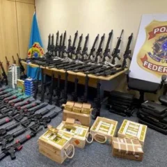 Armas apreendidas em Roraima por órgãos federais (Foto: Divulgação)