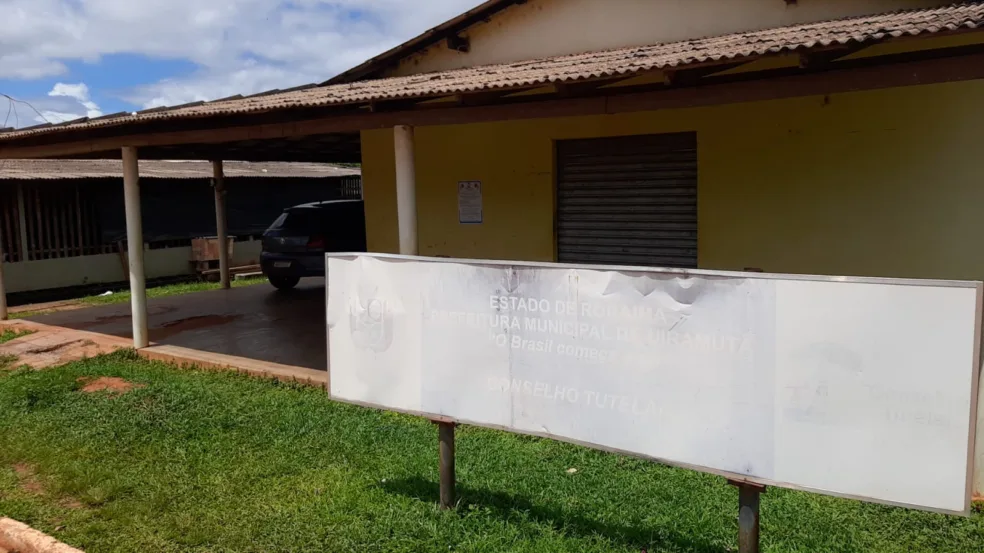 Frete do prédio do conselho tutelar de Uiramutã. (Foto: Arquivo Pessoal)