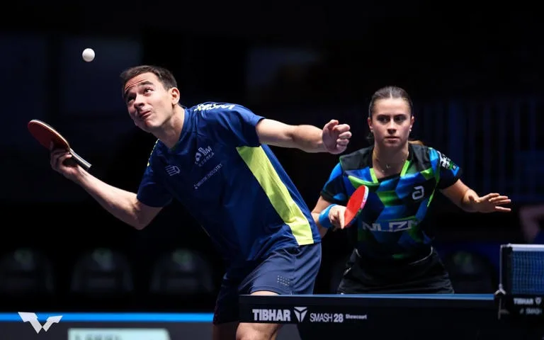 Hugo Calderano e Bruna Takashi 
